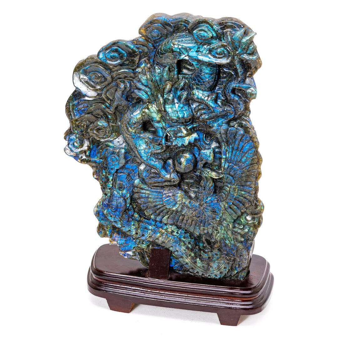 Labradorite Dragon Sculpture