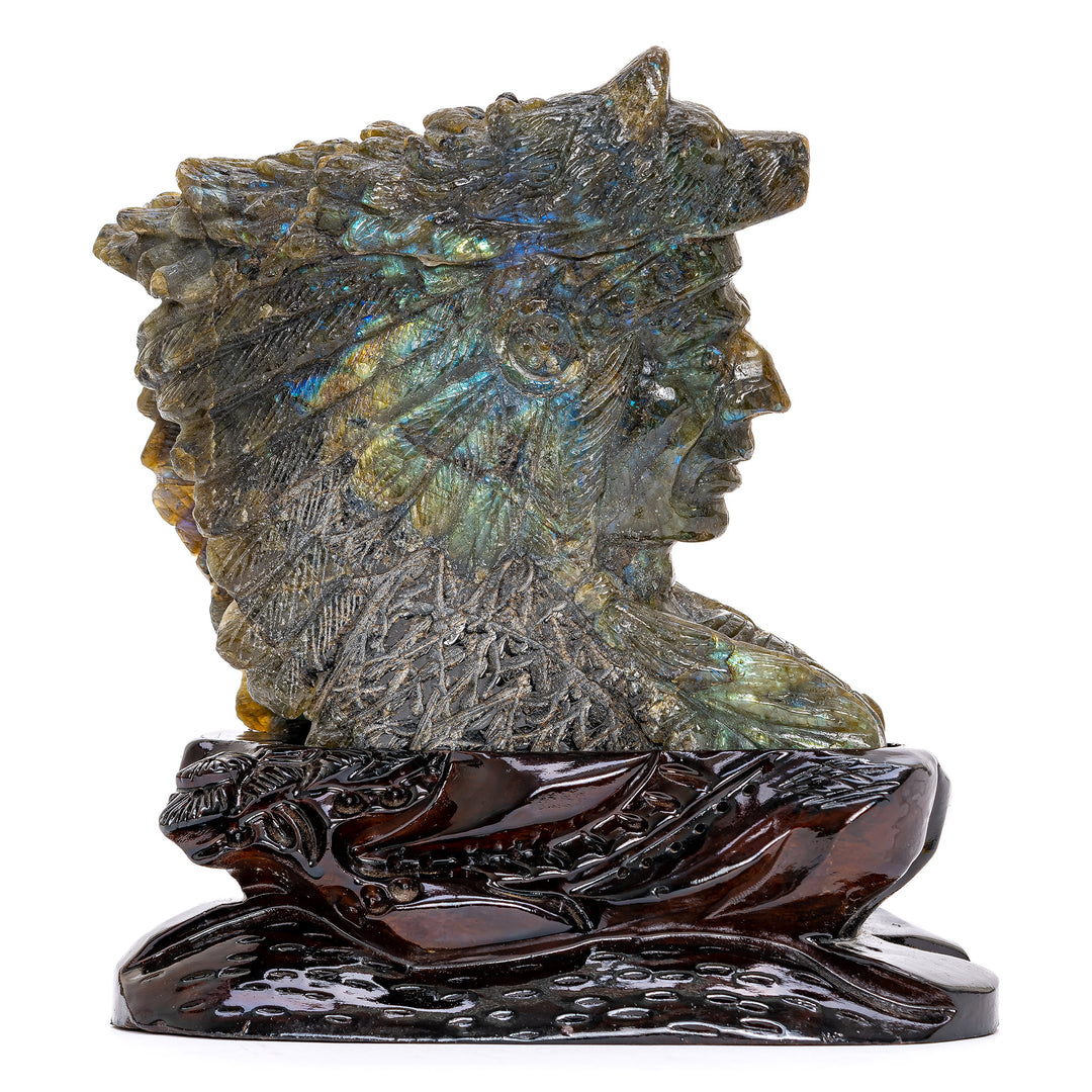 Labradorite Indian Bust