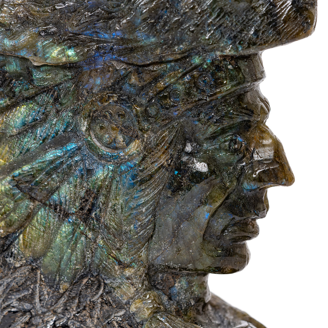 Labradorite Indian Bust