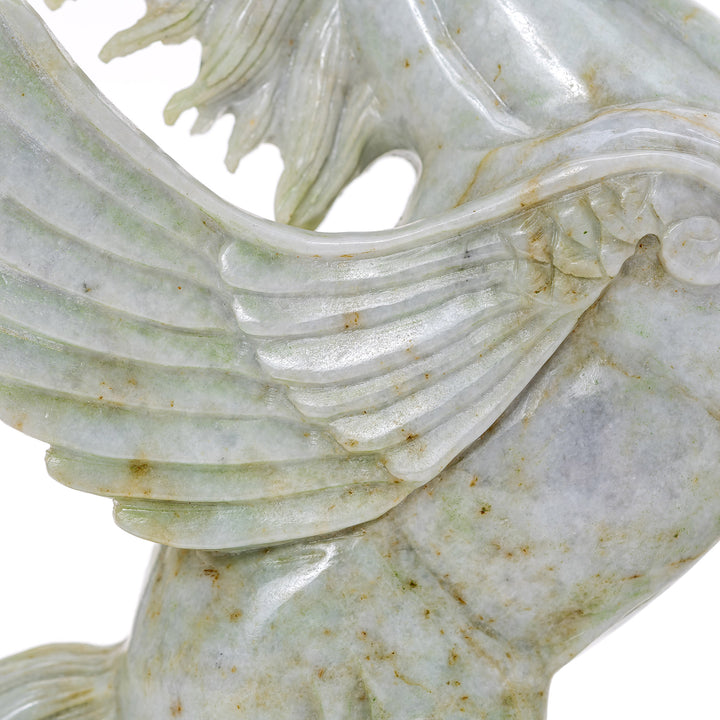 Pair Jade Pegasus Horses