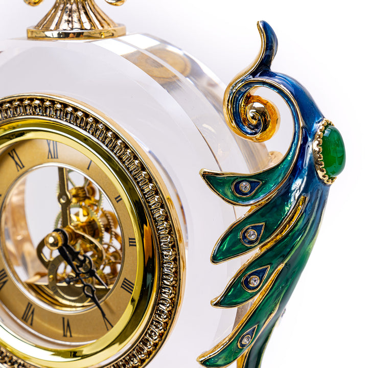 Opulent home decor crystal clock trio