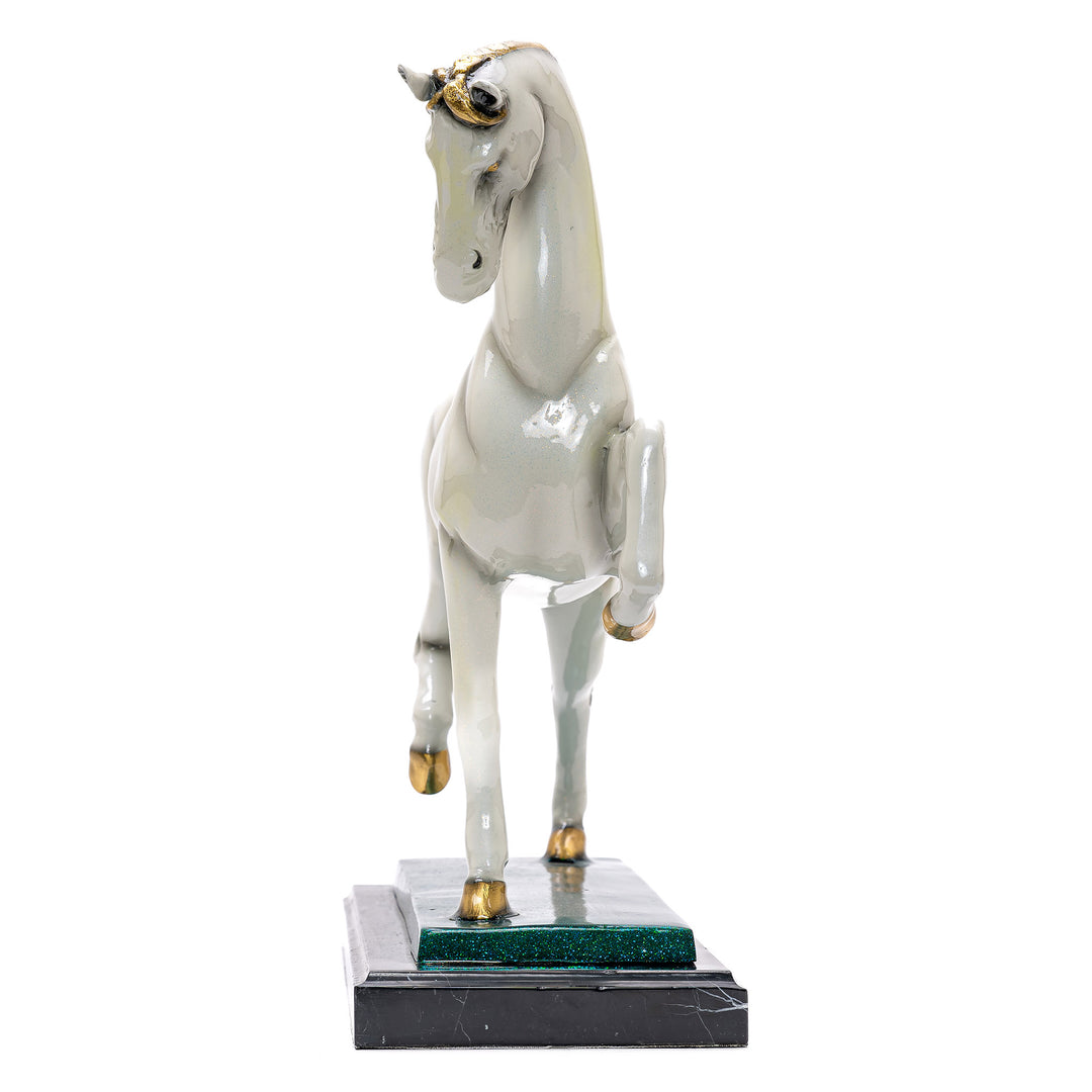 Bronze Show Horse w/Marble Base