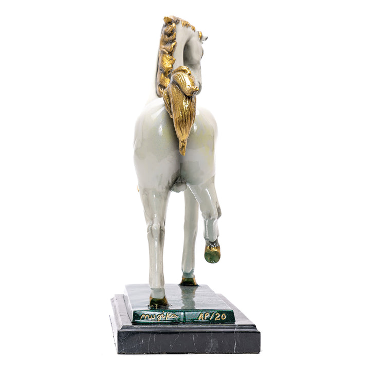 Bronze Show Horse w/Marble Base