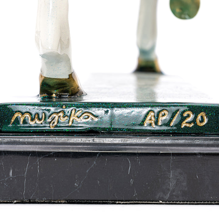Bronze Show Horse w/Marble Base