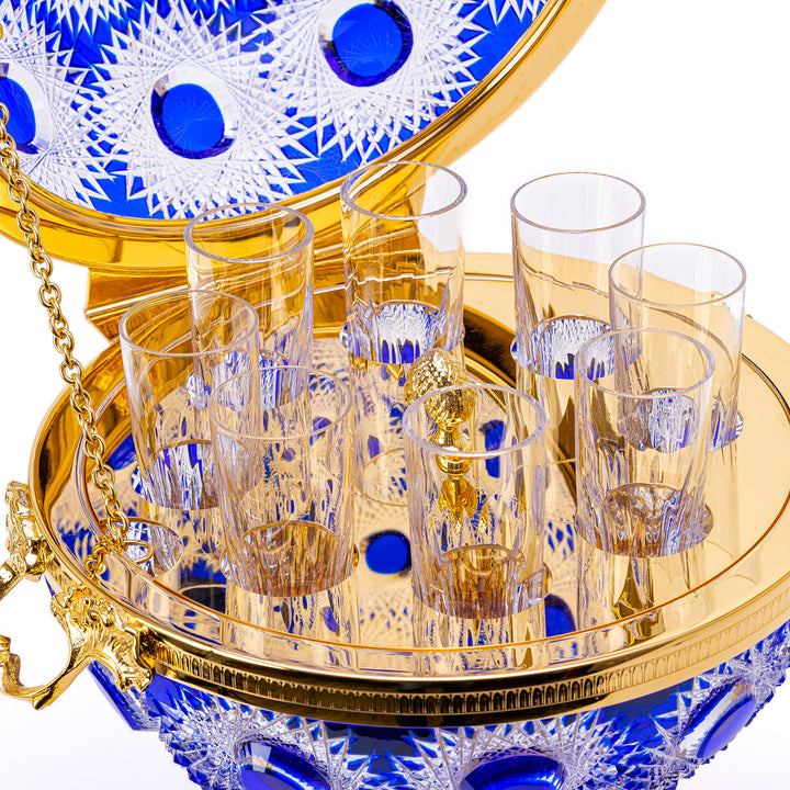 Blue Crystal Vodka Server
