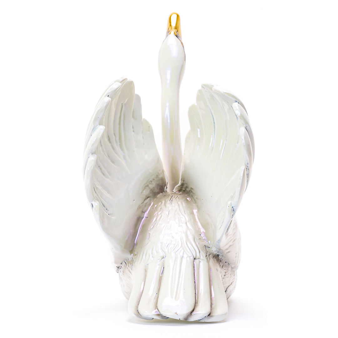 Bronze White Swan