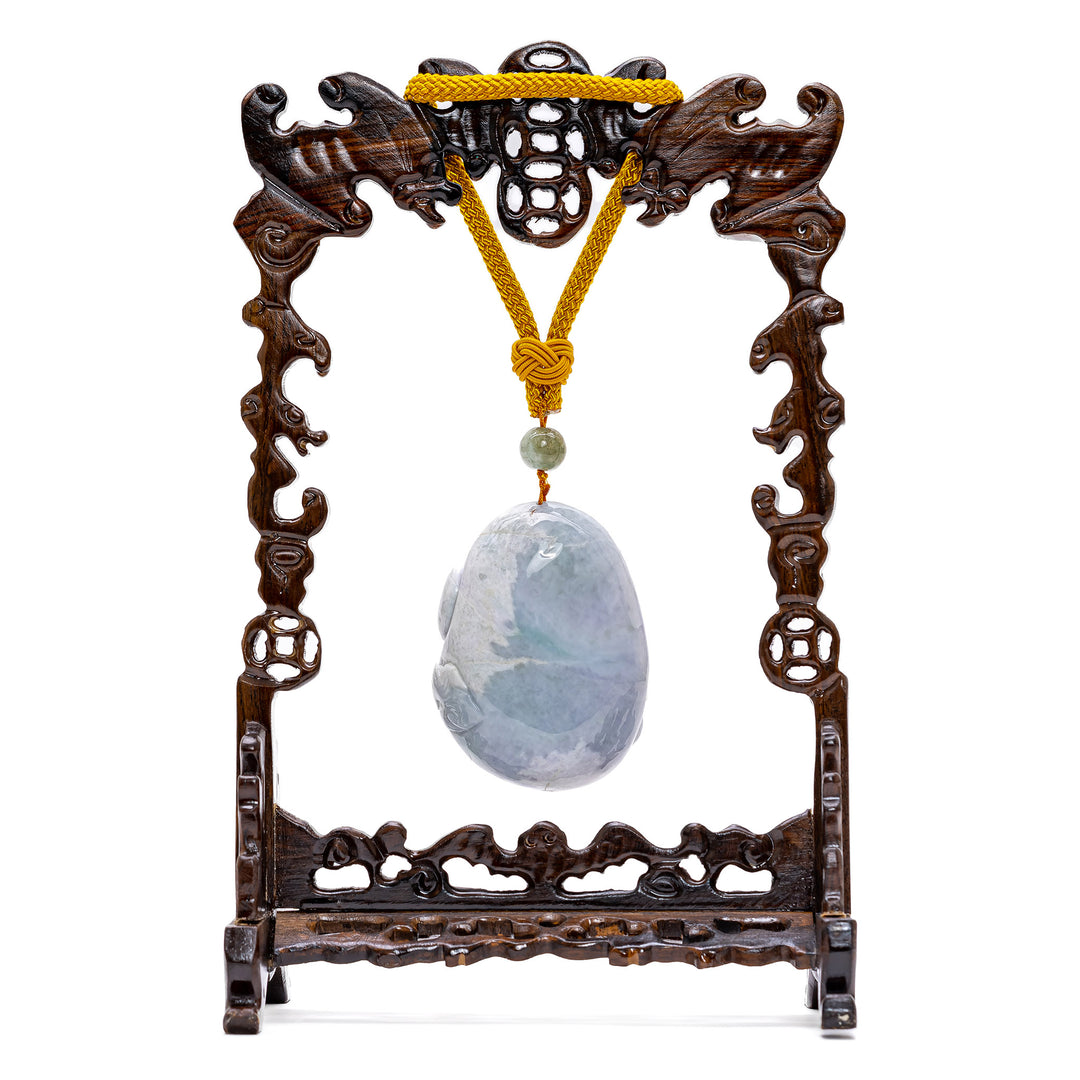 Chinese Carved Jadeite Pendant