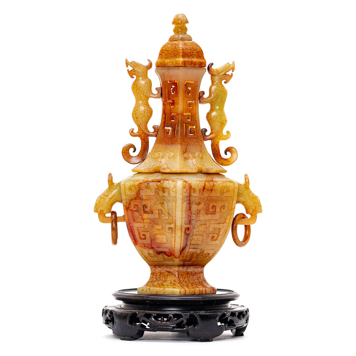 Bowenite Vase & Cover