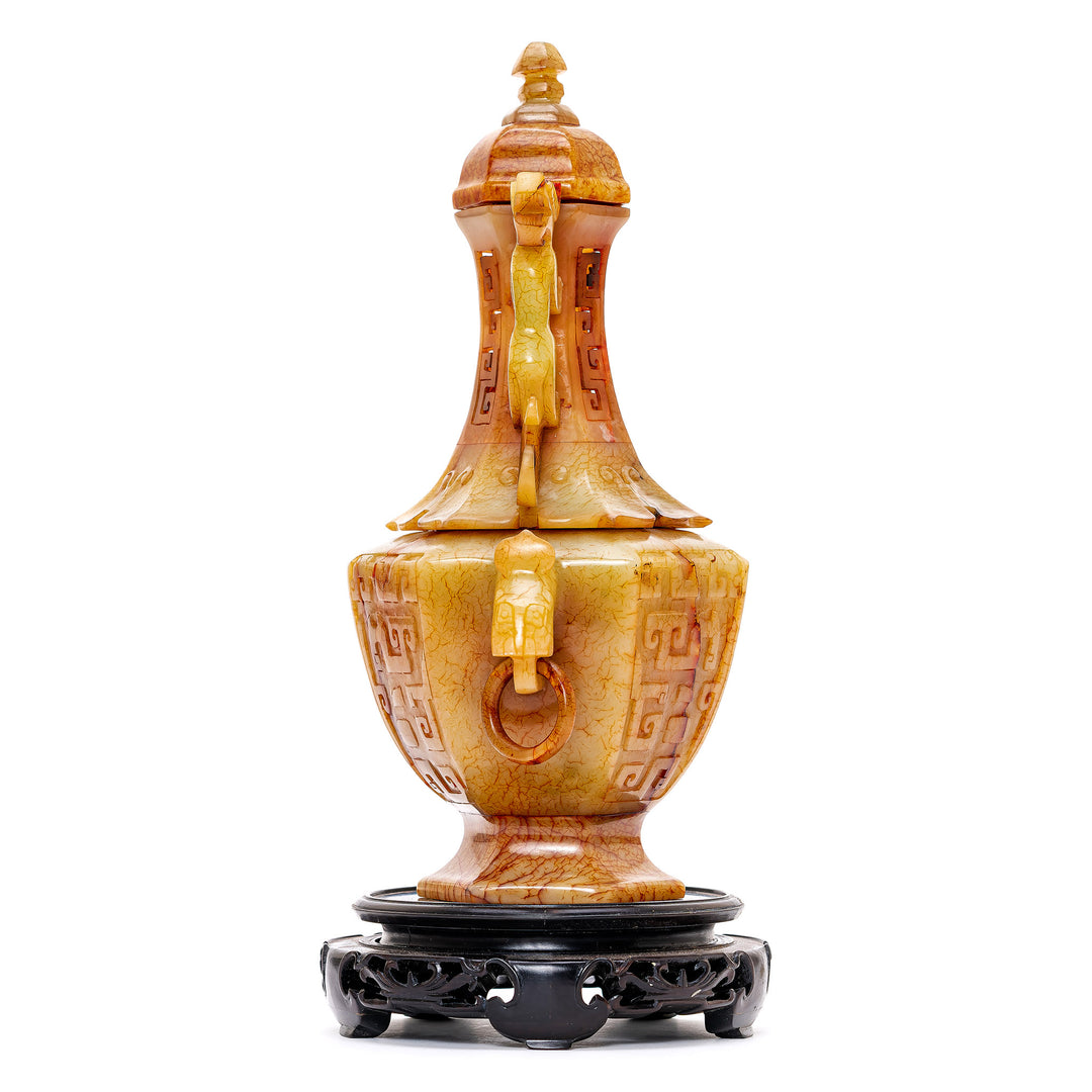 Bowenite Vase & Cover