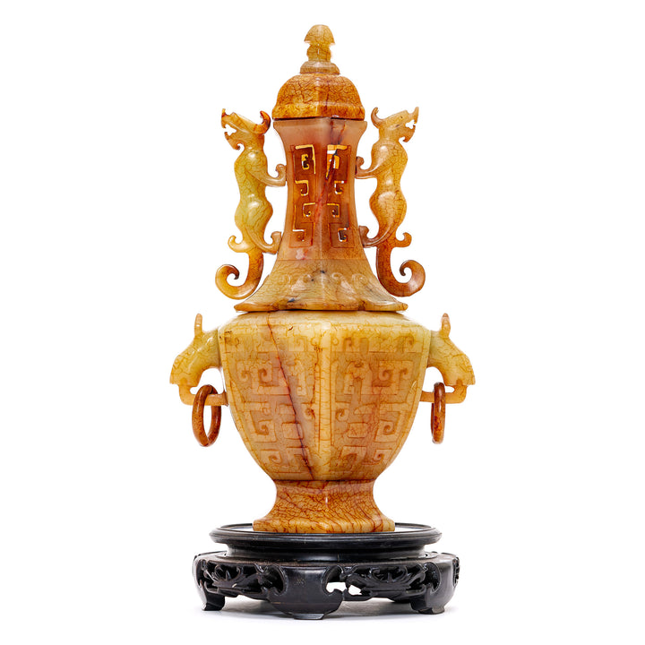 Bowenite Vase & Cover