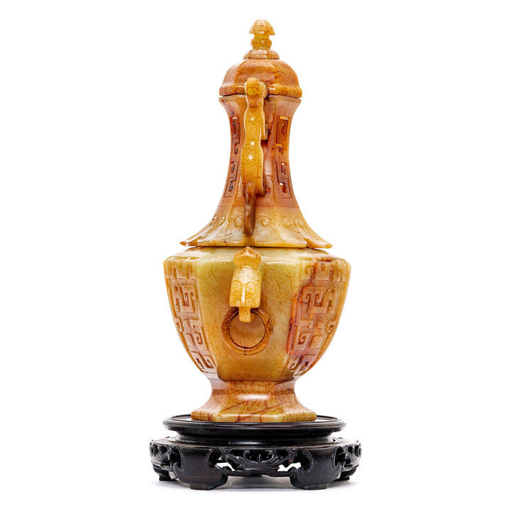 Bowenite Vase & Cover