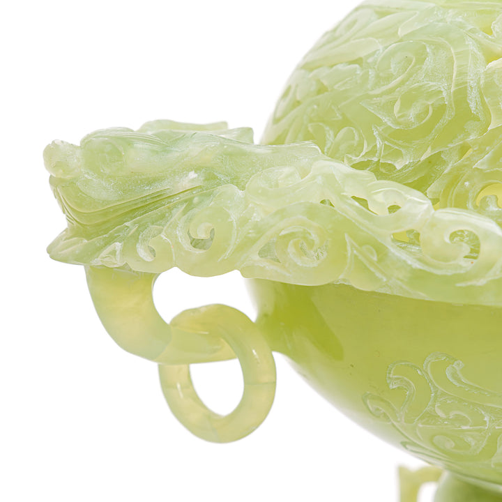 Enchanting Pale Green Jade Incense Burner