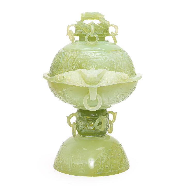 Enchanting Pale Green Jade Incense Burner