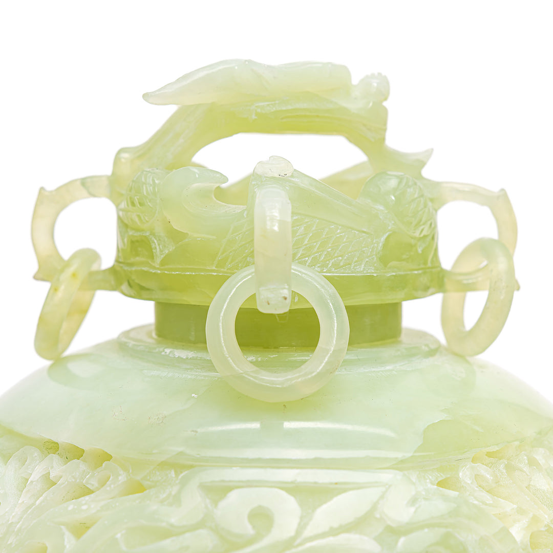 Enchanting Pale Green Jade Incense Burner