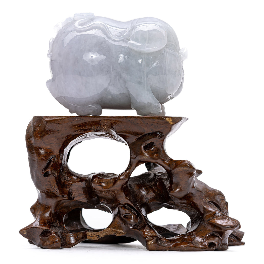 Miniature Jade Pig Sculpture