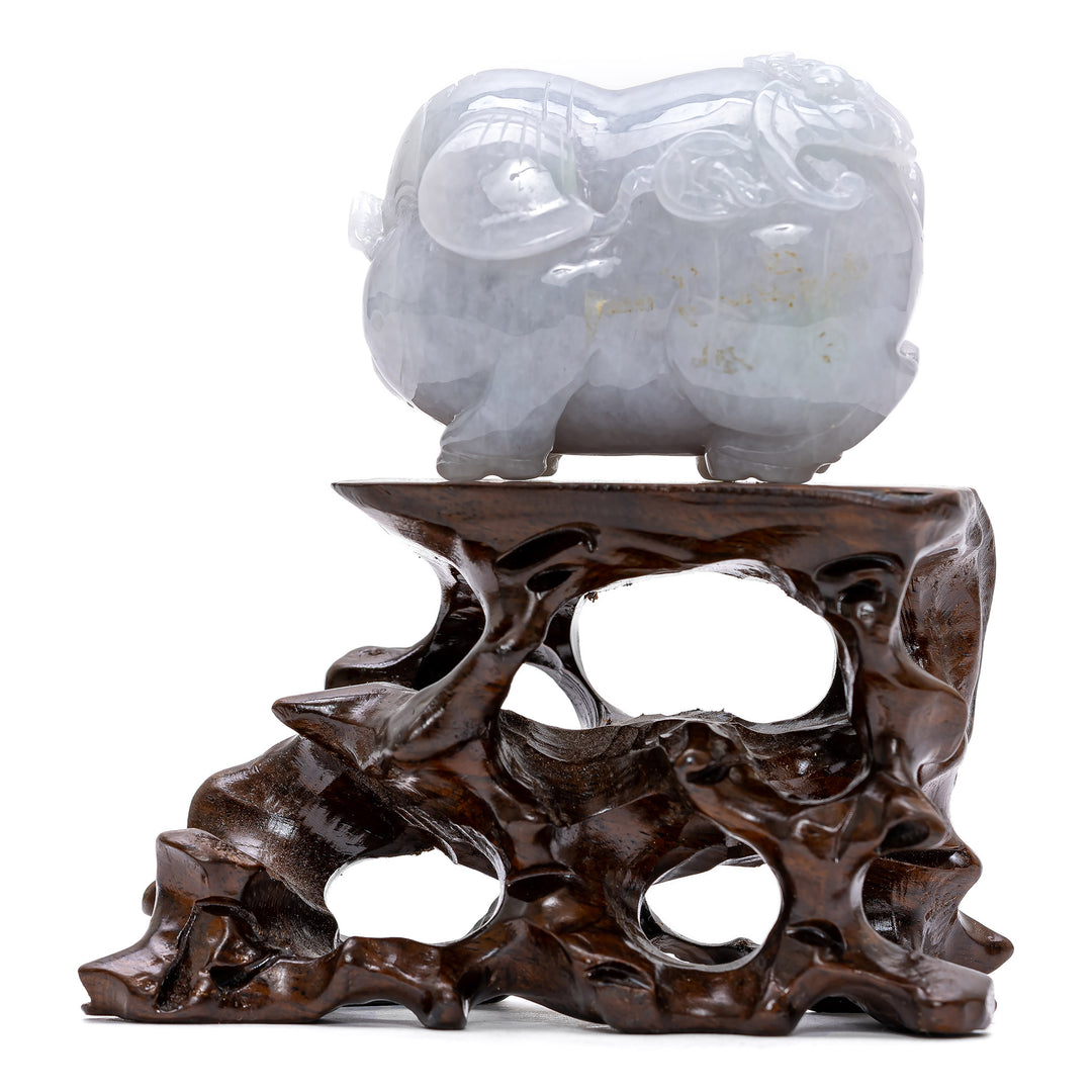 Miniature Jade Pig Sculpture