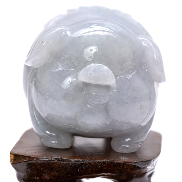 Miniature Jade Pig Sculpture