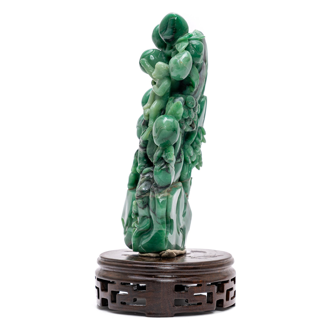 Jade Monkeys In Peach Tree