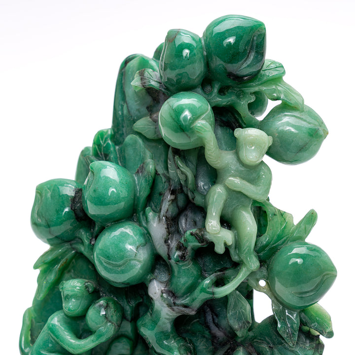 Jade Monkeys In Peach Tree
