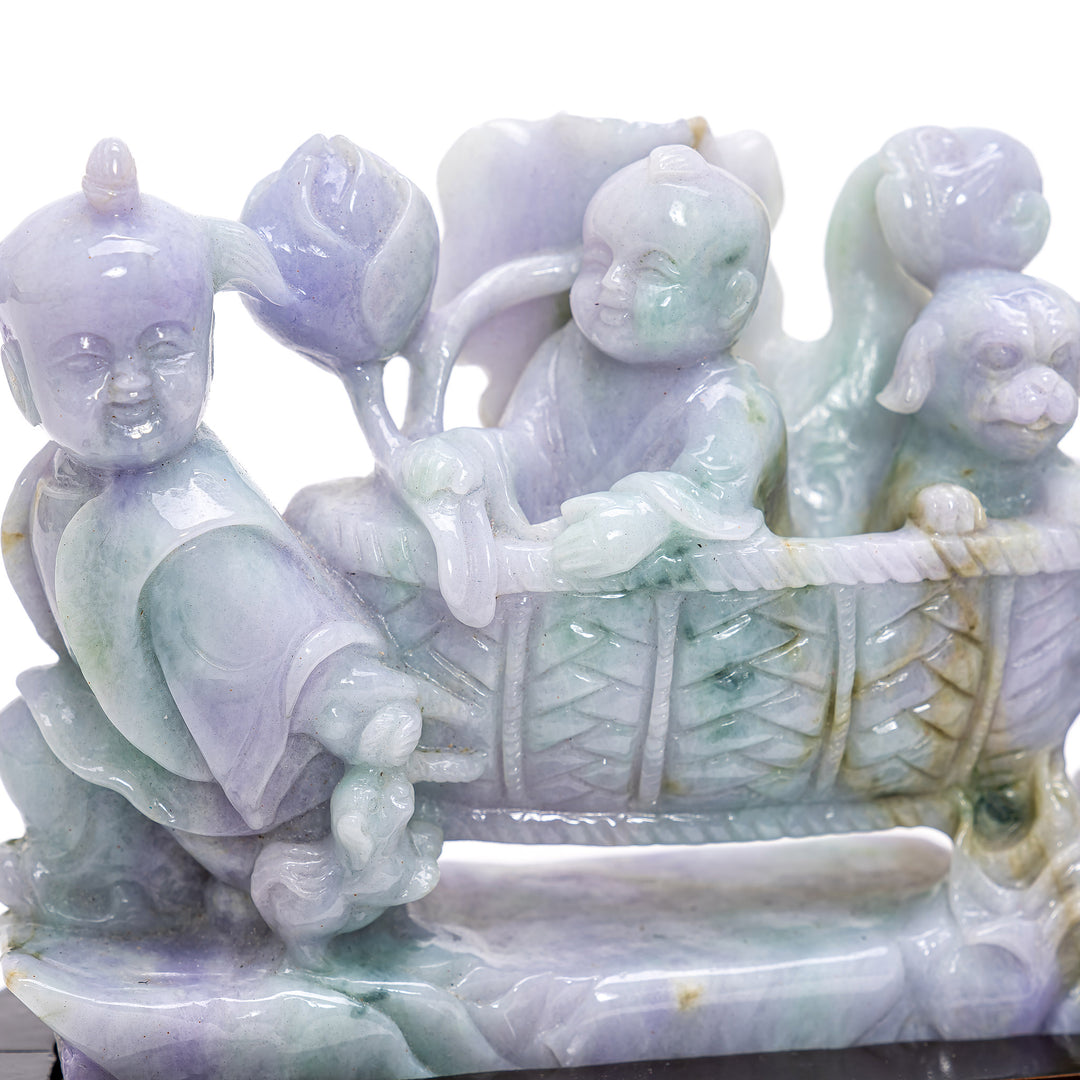 Jade Children Sculpture