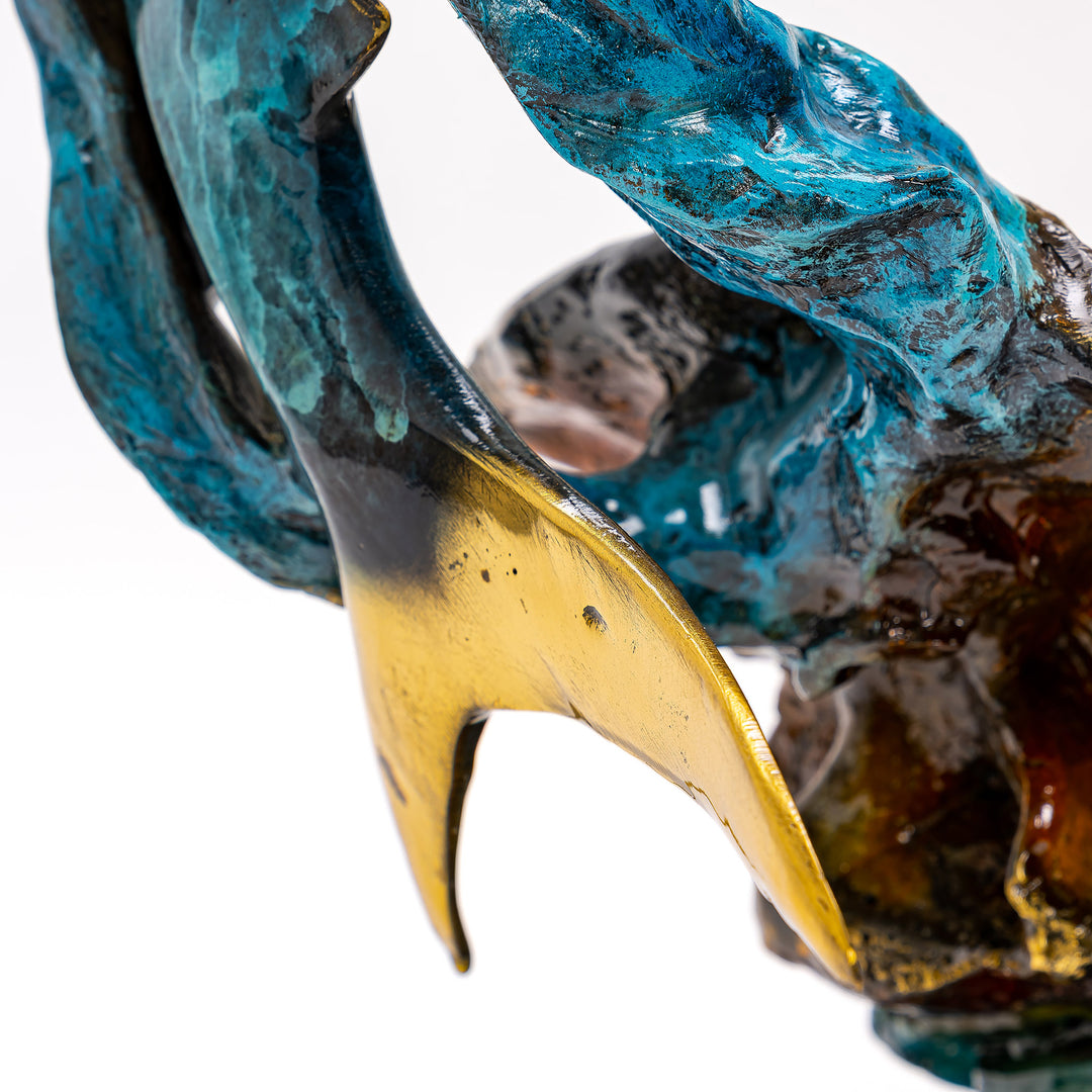 Bronze Double Shark Sculpture