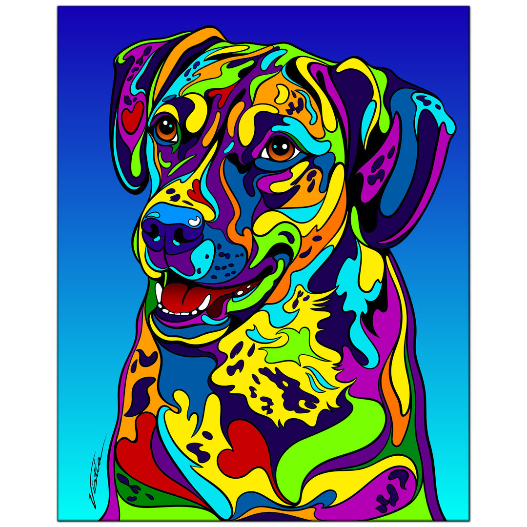Catahoula on Metal from The Colorful World of Michael Vistia Image #1