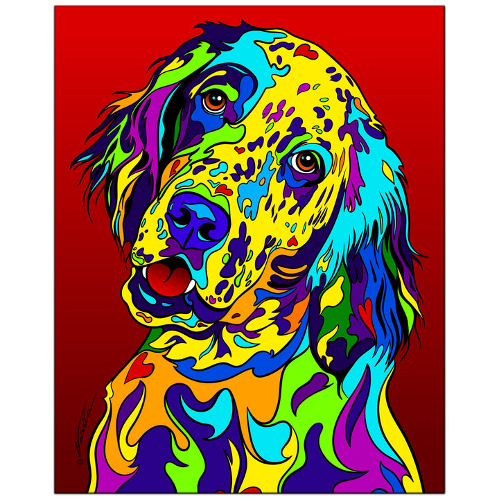 English Setter on Metal from The Colorful World of Michael Vistia Image