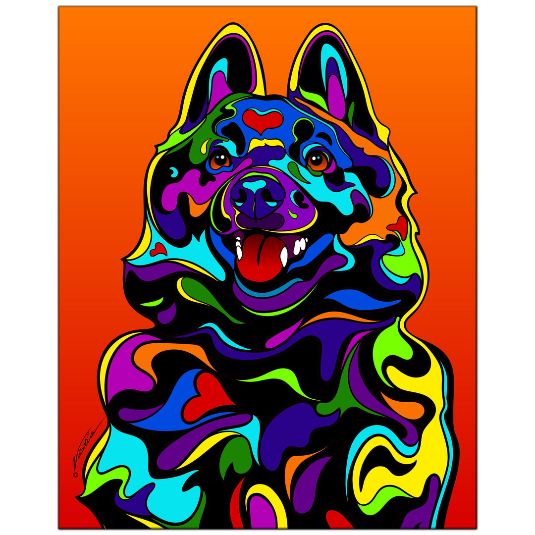 Schipperke on Metal from The Colorful World of Michael Vistia Image
