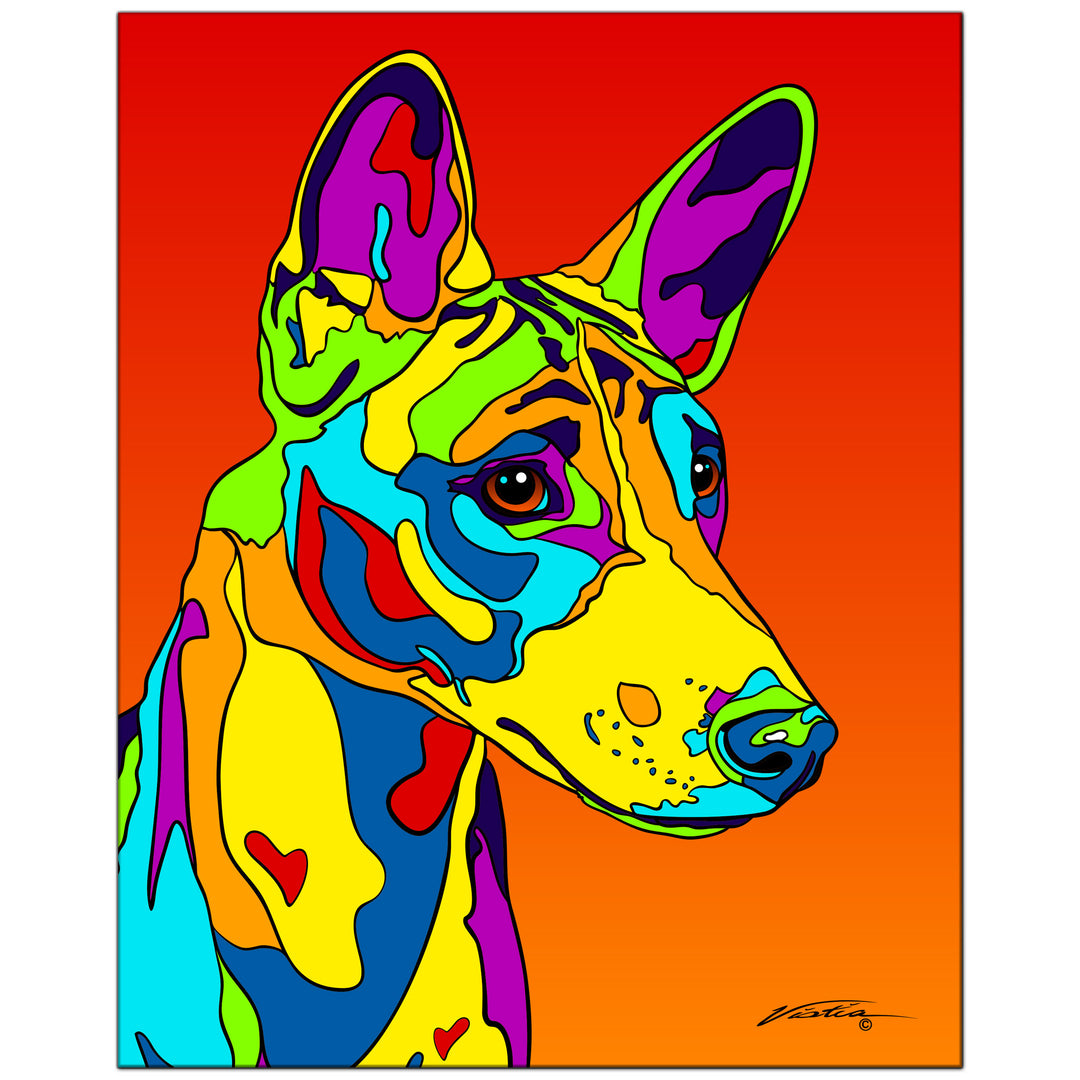 Basenji on Metal from The Colorful World of Michael Vistia Image #3