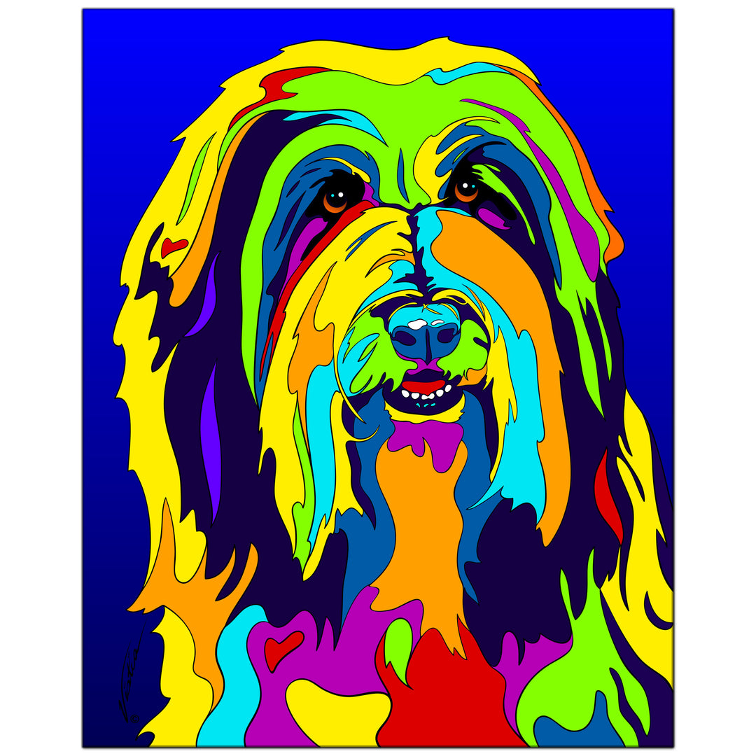 Bearded Collie on Metal from The Colorful World of Michael Vistia Image #1