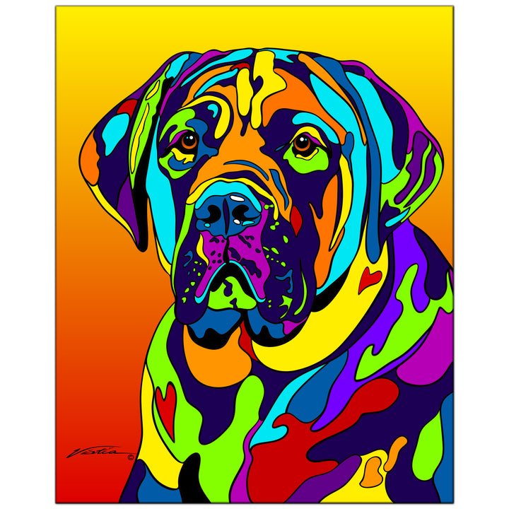 Bull Mastiff on Metal from The Colorful World of Michael Vistia Image
