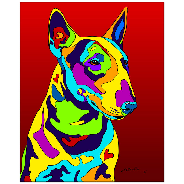 Bull Terrier on Metal from The Colorful World of Michael Vistia Image