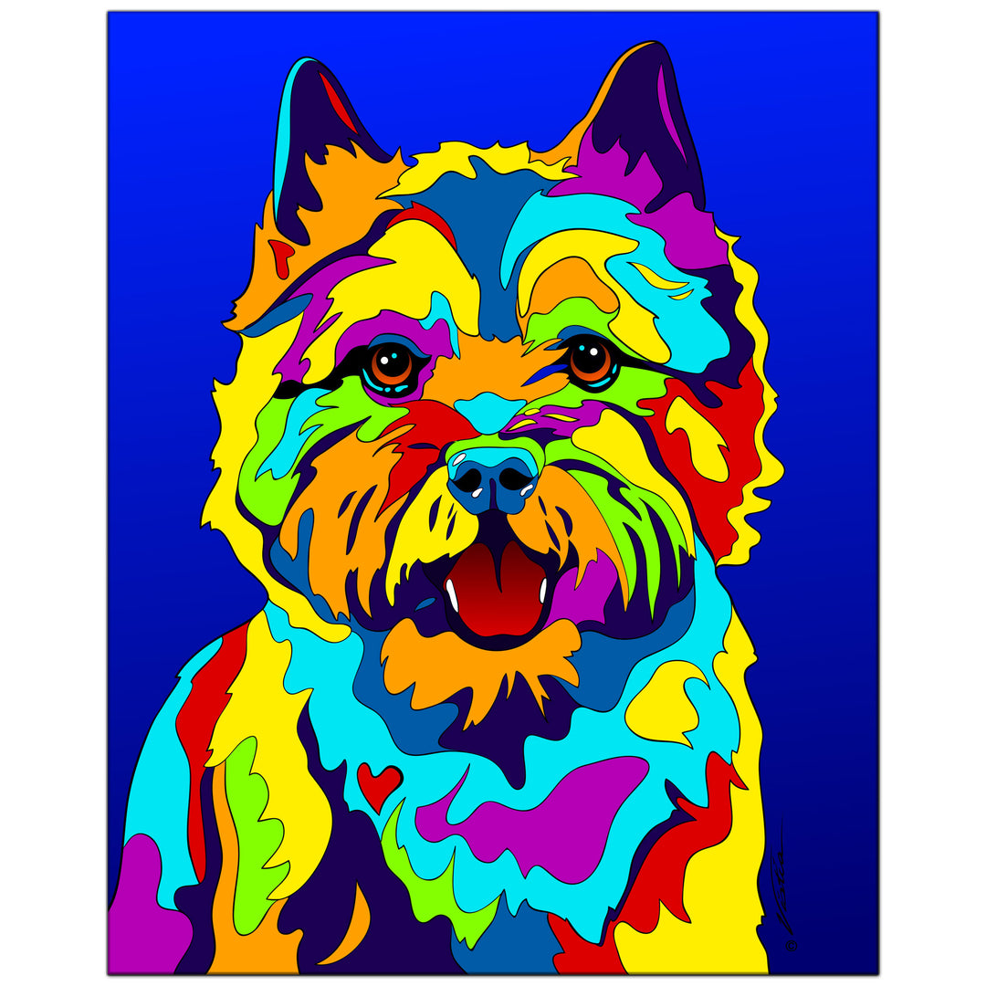 Cairn Terrier on Metal from The Colorful World of Michael Vistia Image