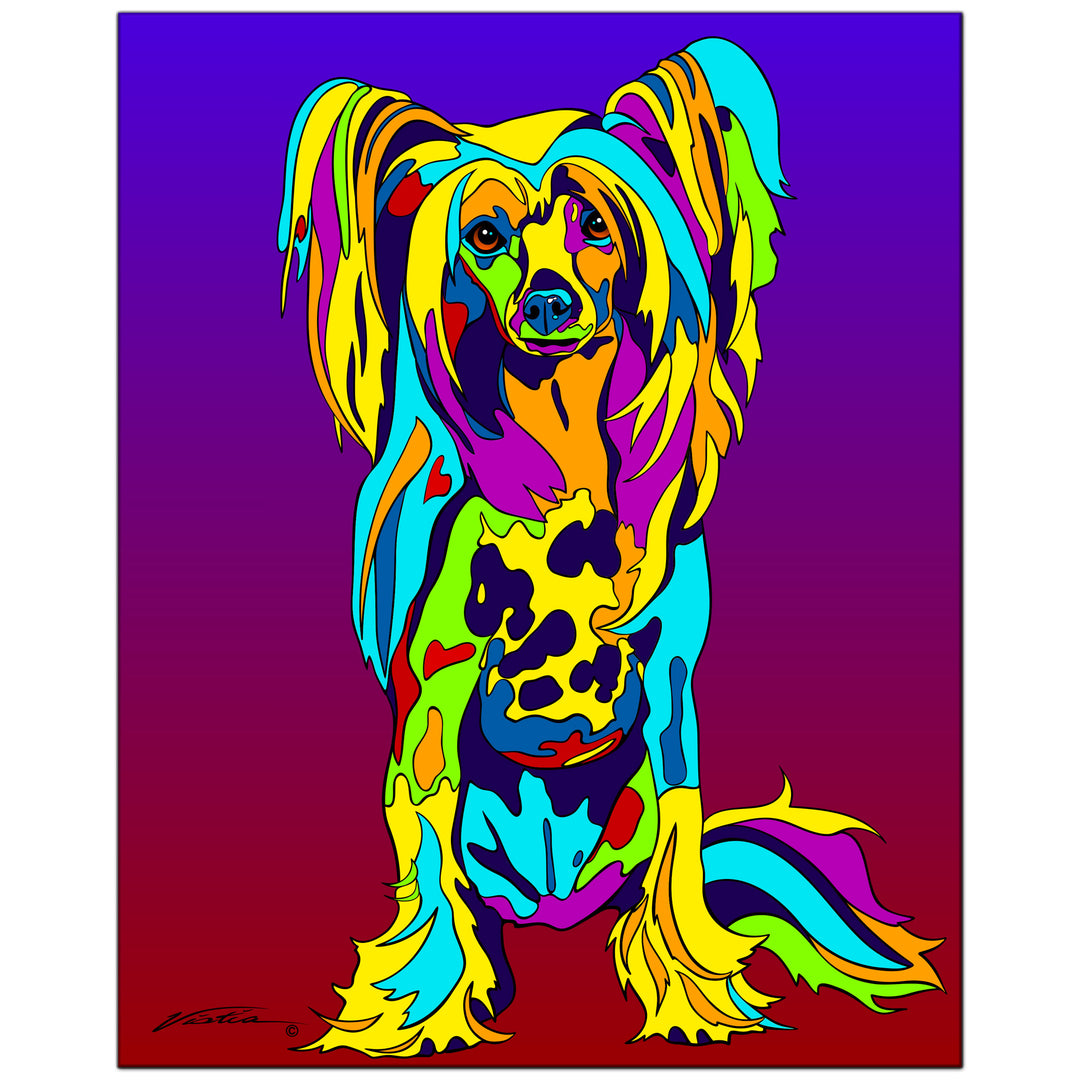 Chinese Crested on Metal from The Colorful World of Michael Vistia Image