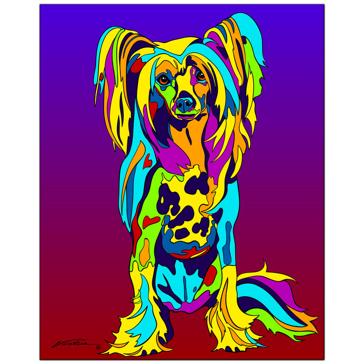 Chinese Crested on Metal from The Colorful World of Michael Vistia Image