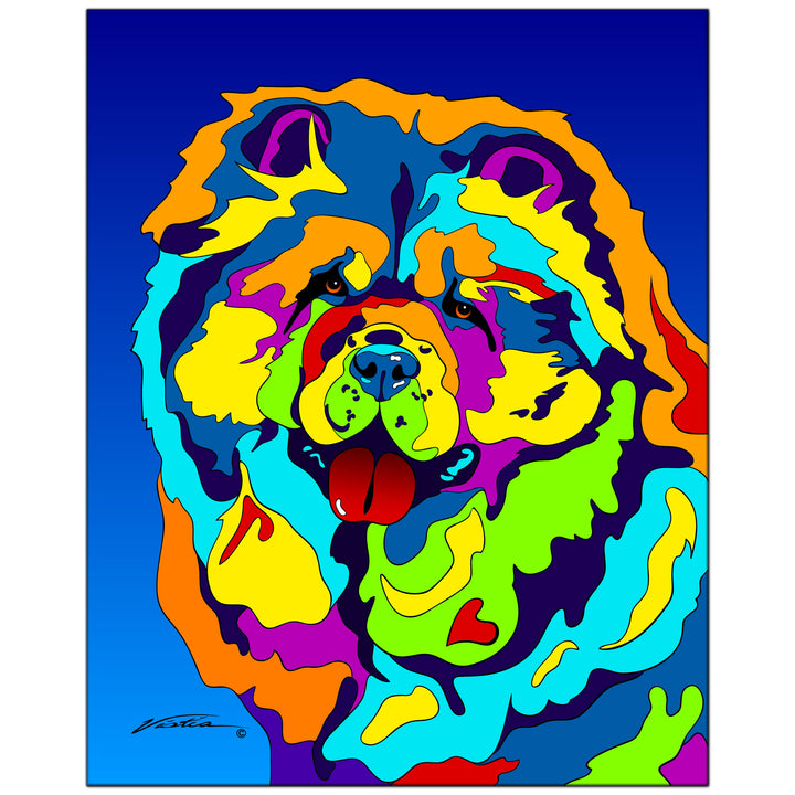 Chow Chow on Metal from The Colorful World of Michael Vistia Image