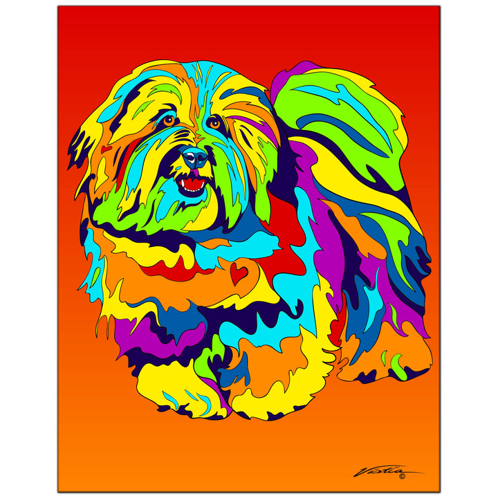 Colton de Tulear on Metal from The Colorful World of Michael Vistia Image