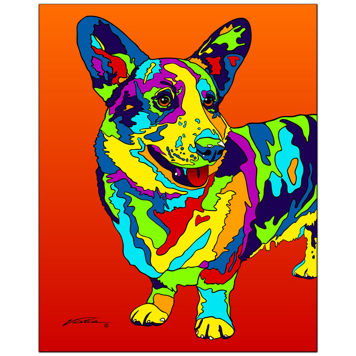 Corgi on Metal from The Colorful World of Michael Vistia Image