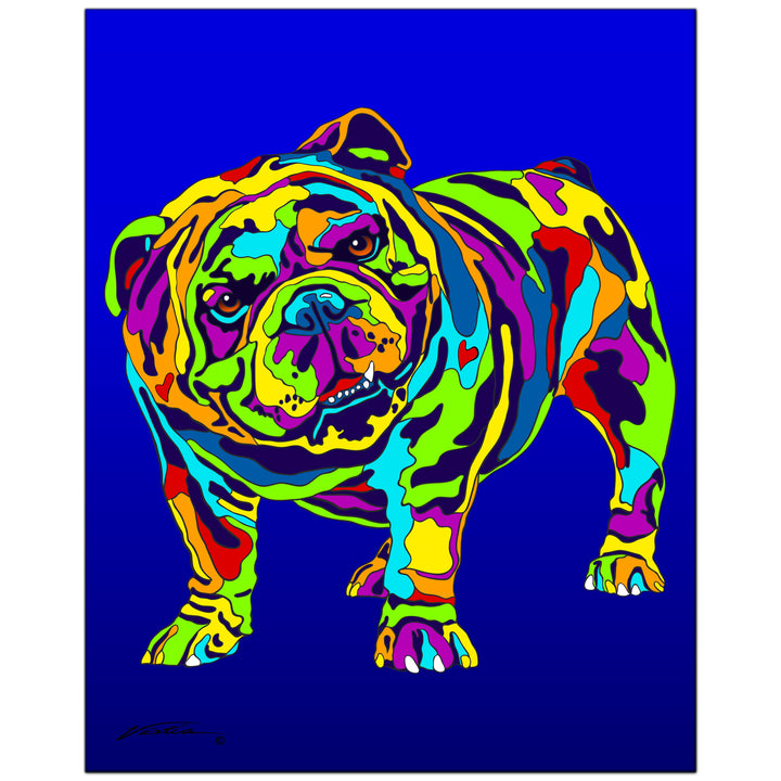 English Bulldog on Metal from The Colorful World of Michael Vistia Image