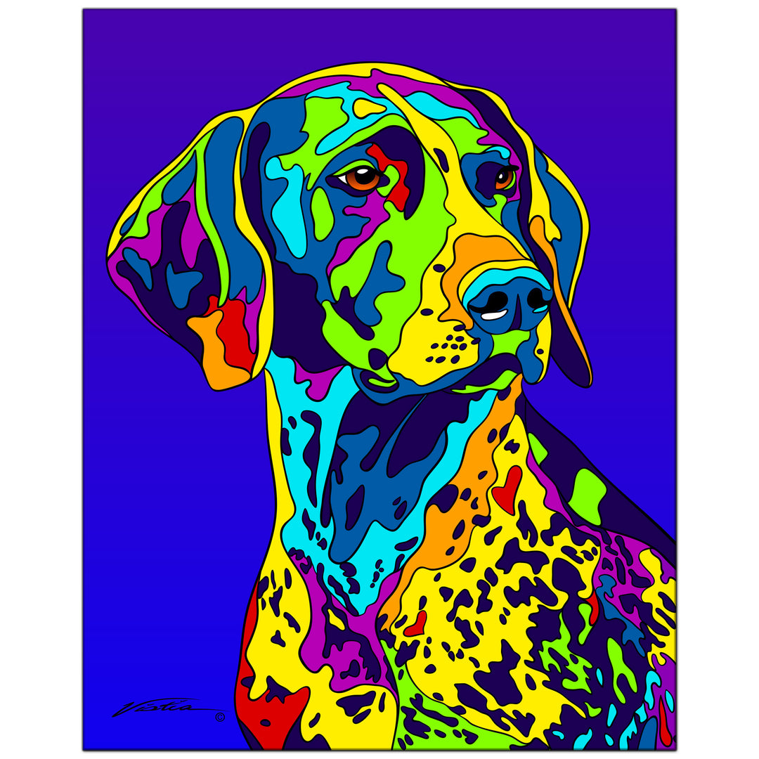German Shorthaired Pointer on Metal from The Colorful World of Michael Vistia Image