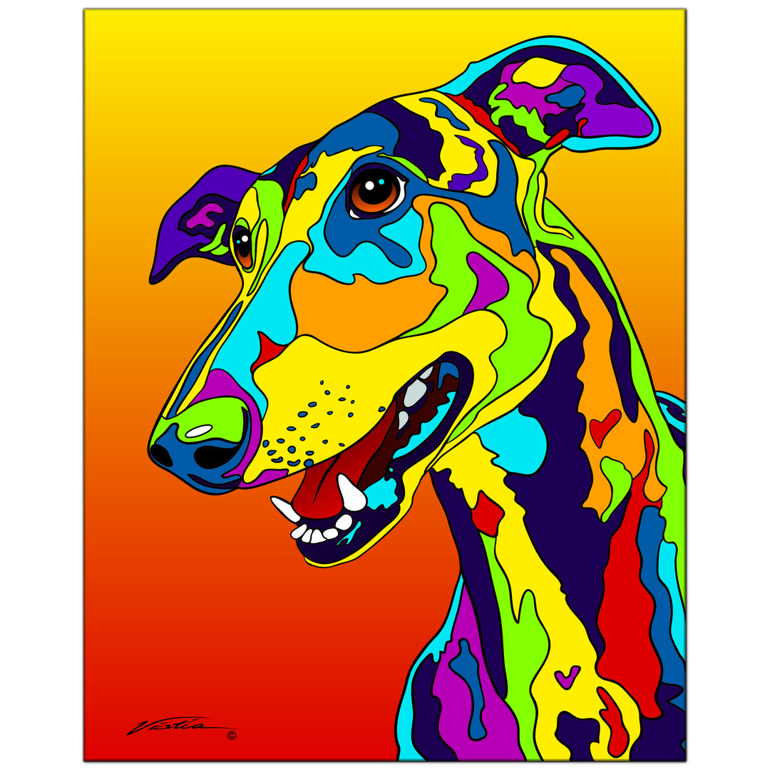 Greyhound on Metal from The Colorful World of Michael Vistia Image