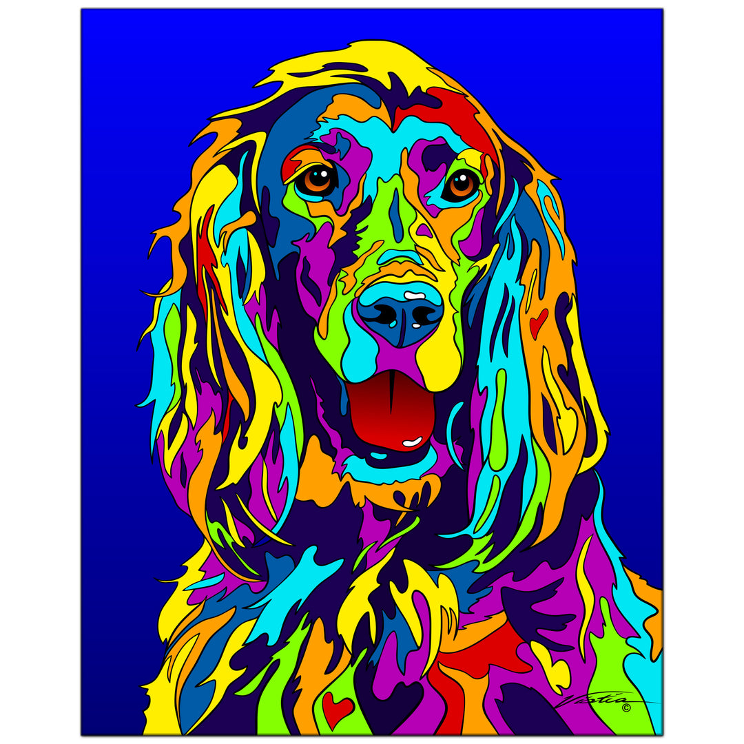 Irish Setter on Metal from The Colorful World of Michael Vistia Image