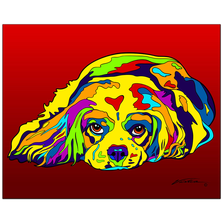 King Charles Cavalier on Metal from The Colorful World of Michael Vistia Image