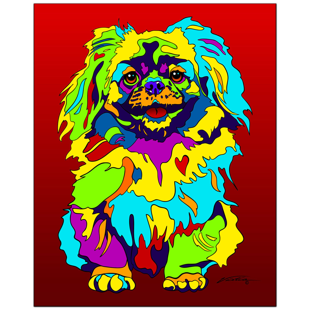 Pekingese on Metal from The Colorful World of Michael Vistia Image