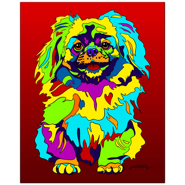 Pekingese on Metal from The Colorful World of Michael Vistia Image