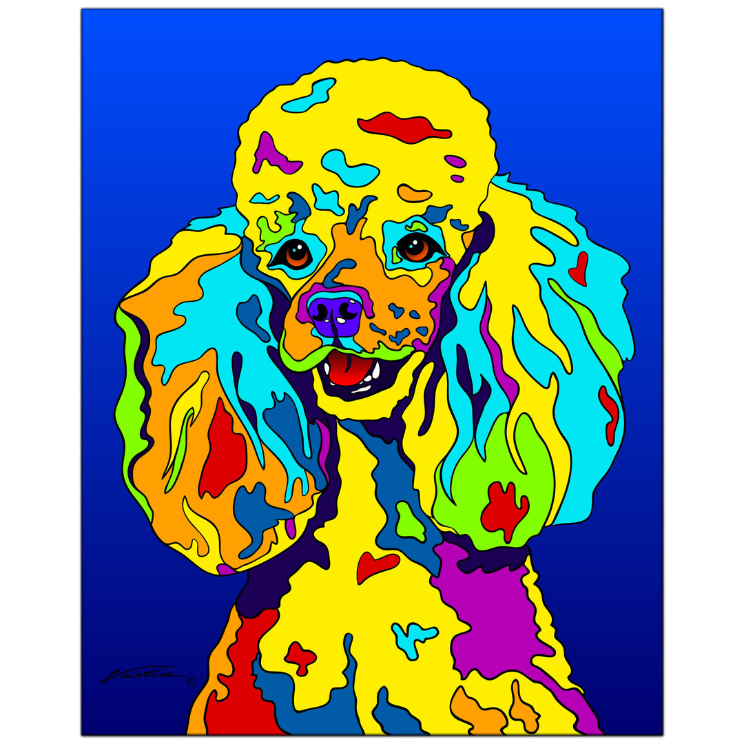 Poodle Mini on Metal from The Colorful World of Michael Vistia Image
