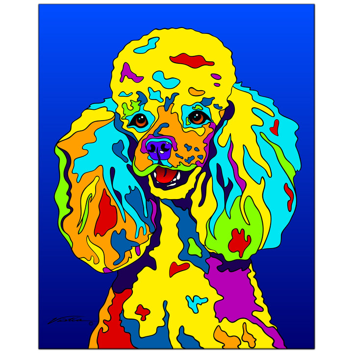 Poodle Mini on Metal from The Colorful World of Michael Vistia Image
