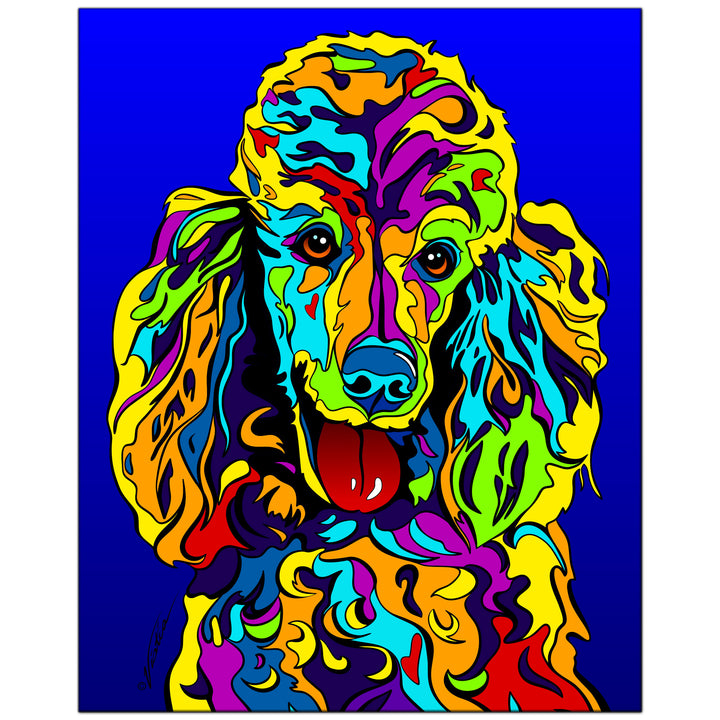 Poodle Standard on Metal from The Colorful World of Michael Vistia Image