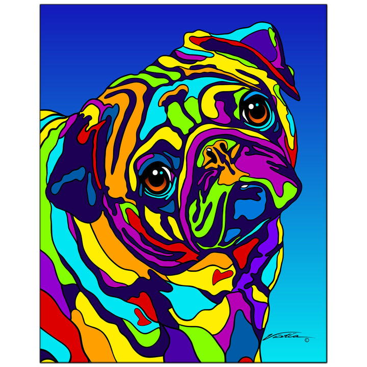 Pug on Metal from The Colorful World of Michael Vistia Image