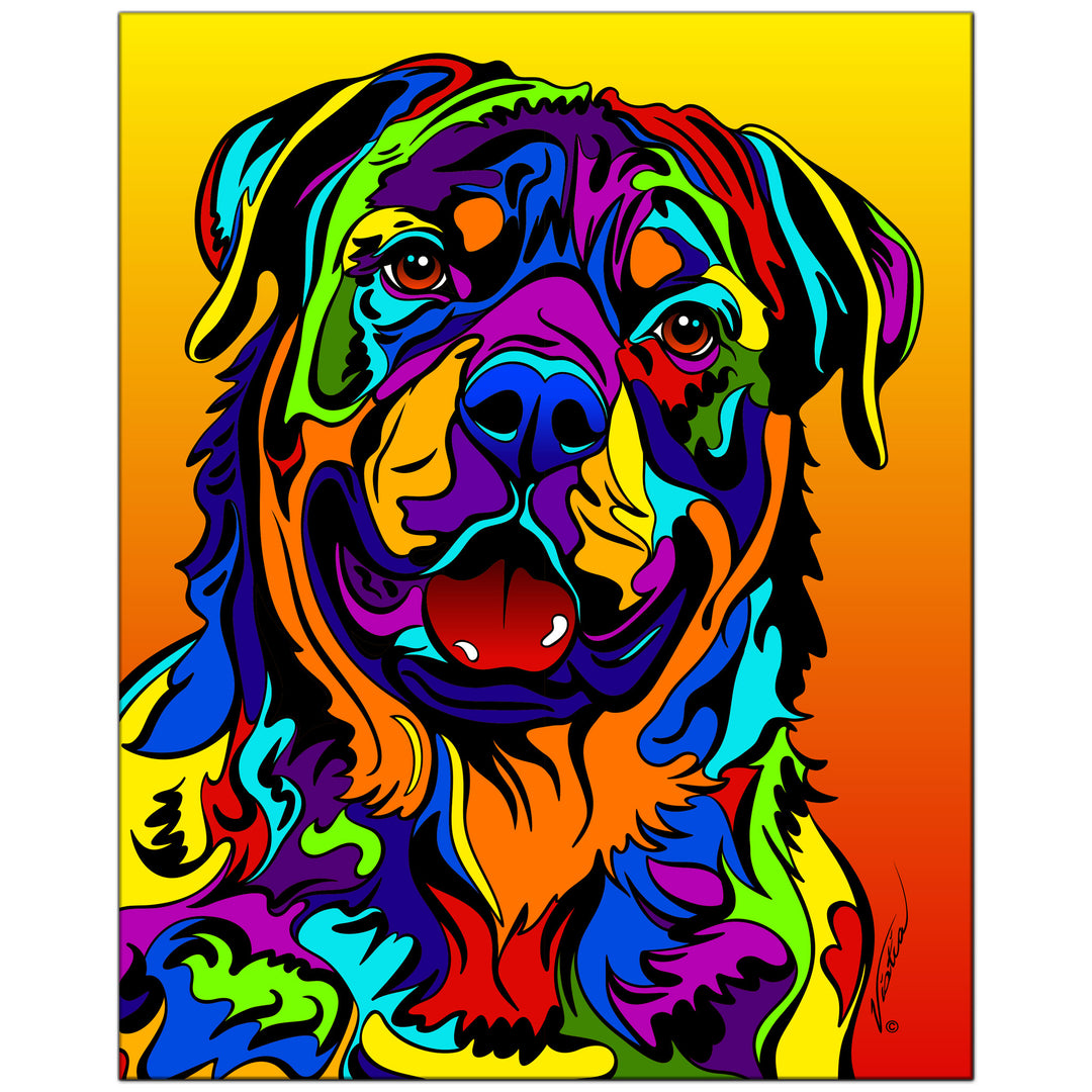 Rottweiler on Metal from The Colorful World of Michael Vistia Image